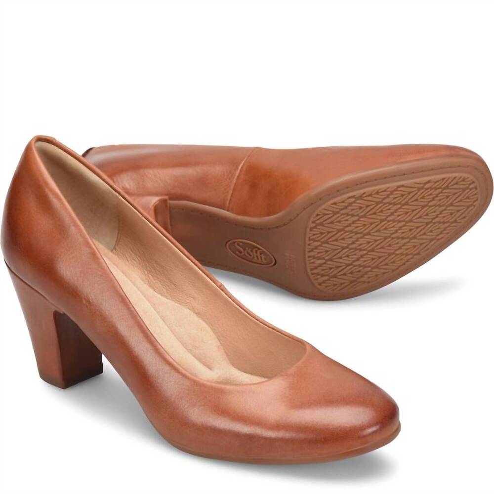 NEW SOFFT women's lana mid-height heel in cork
